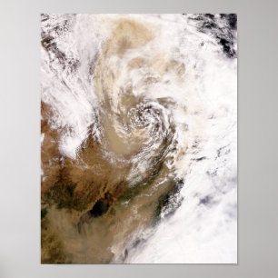 Affiche Tempête de poussière dans la Chine du Nord