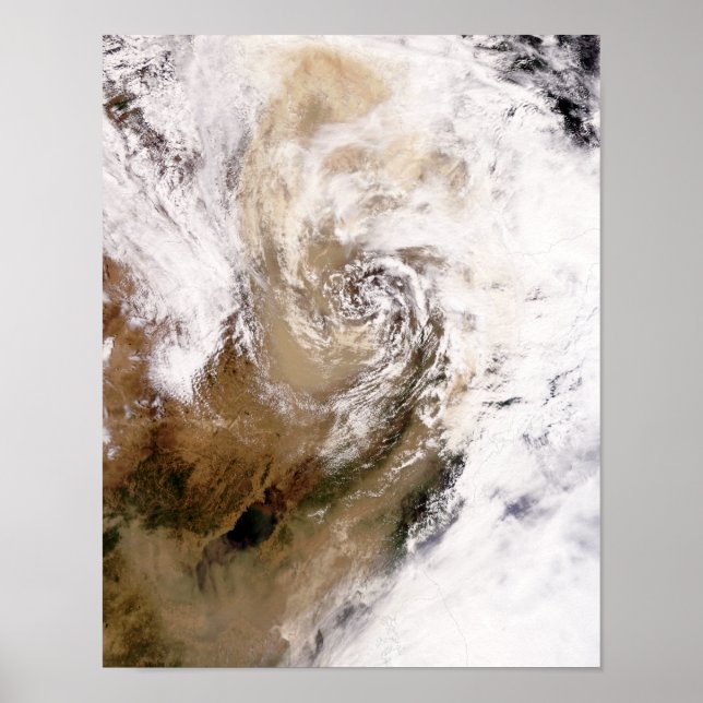 Affiche Tempête de poussière dans le nord de la Chine (Devant)