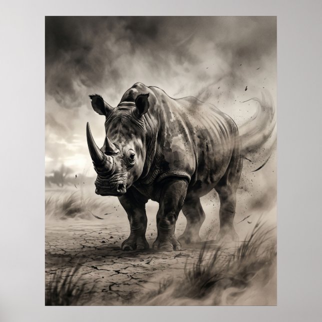 Affiche Tempête de poussière de rhinocéros Sumi (Devant)