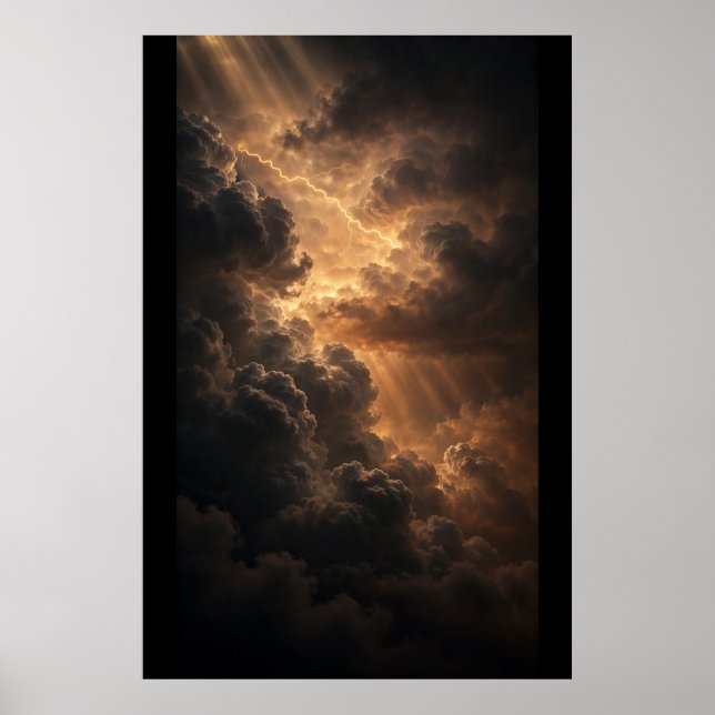 Affiche Tempête Dorée — Sphère de Tempête au-dessus d'un O (Devant)