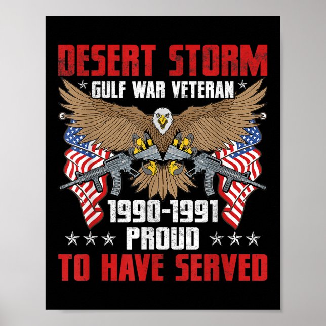 Affiche Tempête du désert Fierté vétéran Guerre du Golfe P (Devant)