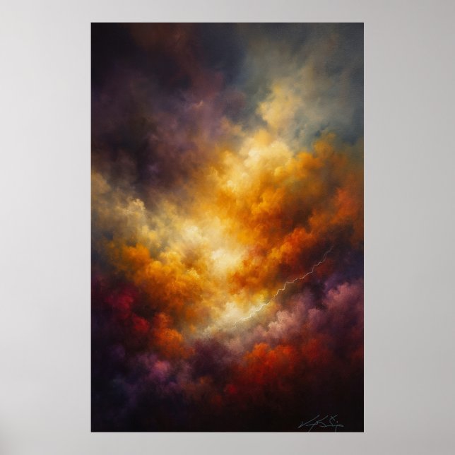 Affiche Tempête Lumina Abstrait (Devant)
