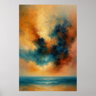 Affiche Tempête Sérénité Abstrait