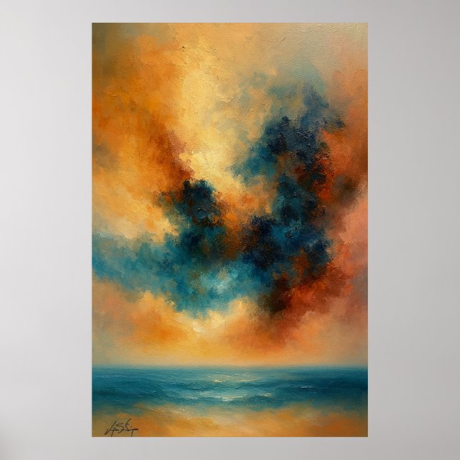 Affiche Tempête Sérénité Abstrait (Devant)