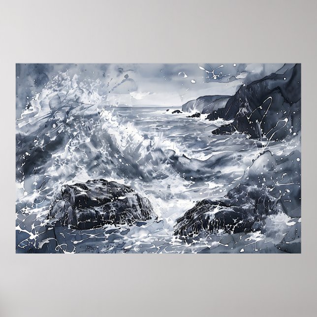 Affiche Tempête sur la côte galloise (Devant)