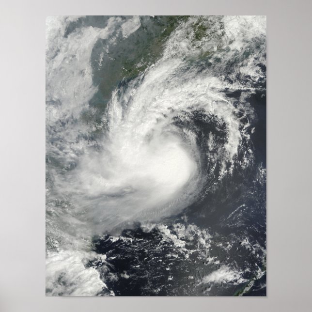 Affiche Tempête tropicale Parme approchant la Chine et le  (Devant)