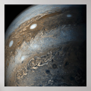 Affiche Tempêtes sur Jupiter de Juno Cam (2017)