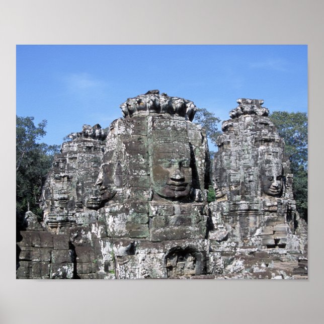 Affiche Temple Bayon à Angkor Wat - Cambodge (Devant)