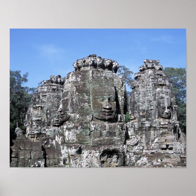 Affiche Temple Bayon à Angkor Wat - Cambodge (Devant)