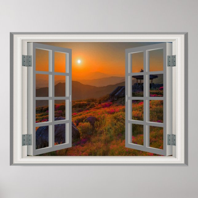 Affiche Temple coréen 🍂 faux cadre (Devant)