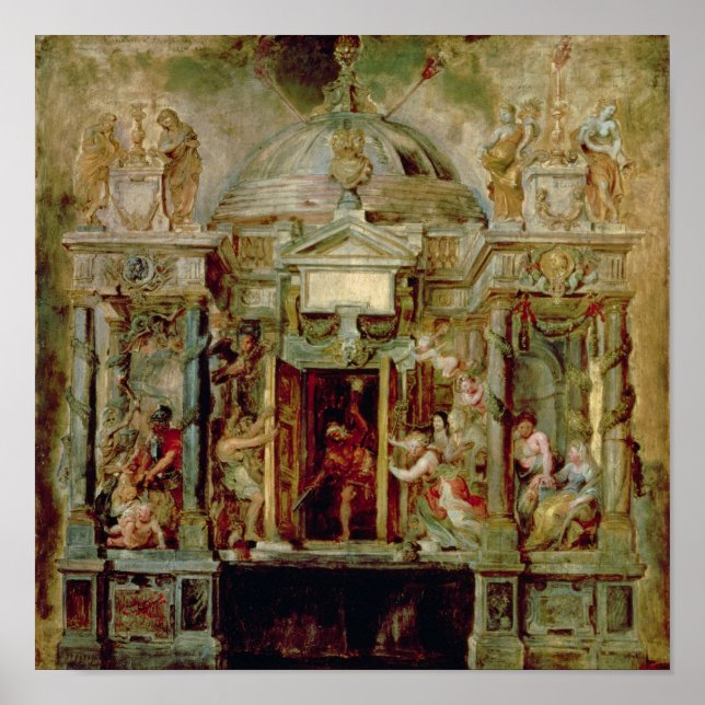 Affiche Temple de Janus, années 1630 (Devant)