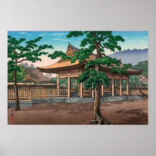 Affiche Temple de Kashihara par Tsuchiya Koitsu