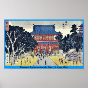 Affiche Temple de Kinryuzan, Asakusa par Ando, Hiroshige