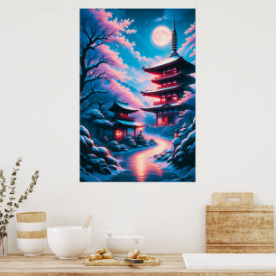 Affiche Temple de la Neige et des Fleurs (Yukizakura no Te