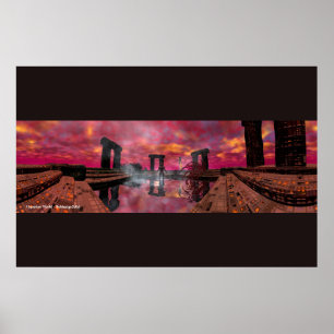 Affiche TEMPLE DE L'EAU / MONDE D'HYPERION ,Science-fictio
