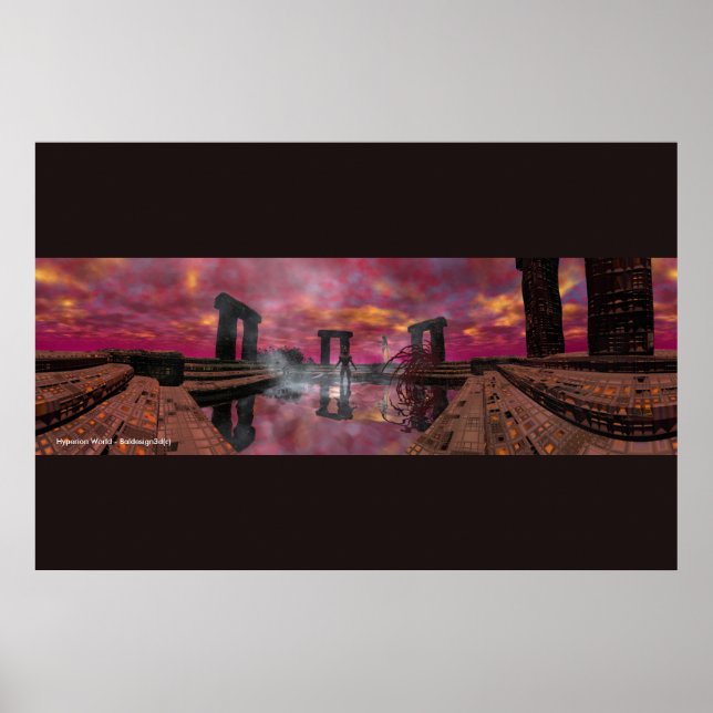 Affiche TEMPLE DE L'EAU / MONDE D'HYPERION ,Science-fictio (Devant)