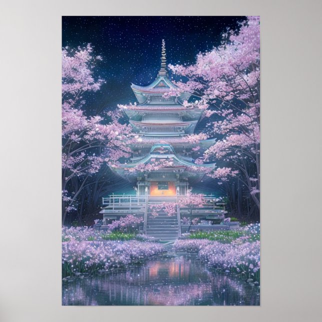 Affiche Temple de Serene Sakura (Devant)