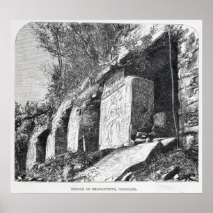 Affiche Temple des inscriptions, Palenque