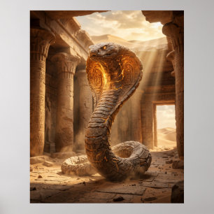 Affiche Temple du désert Cobra de pierre