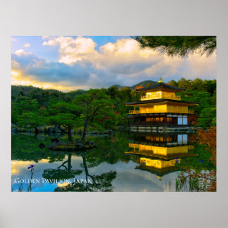 Affiche Temple du Pavillon d'or Kyoto Japon Paysage