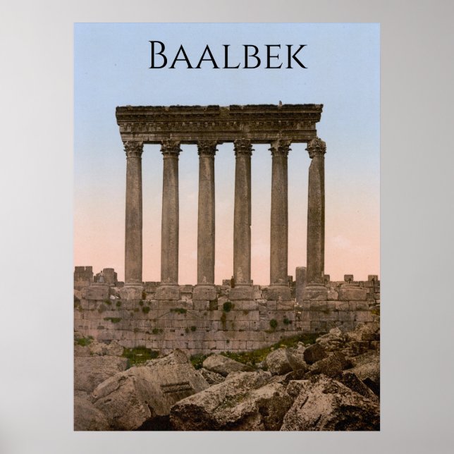 Affiche Temple du Soleil à Baalbek (Devant)