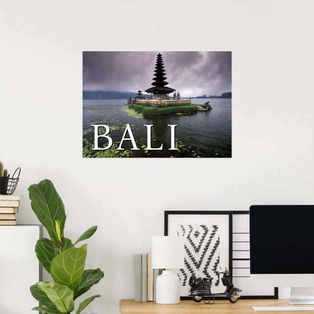 Affiche Temple d'Ulun Danu | Bali, Indonésie (Bureau à domicile)