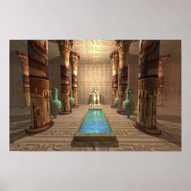 Affiche Temple égyptien (Devant)