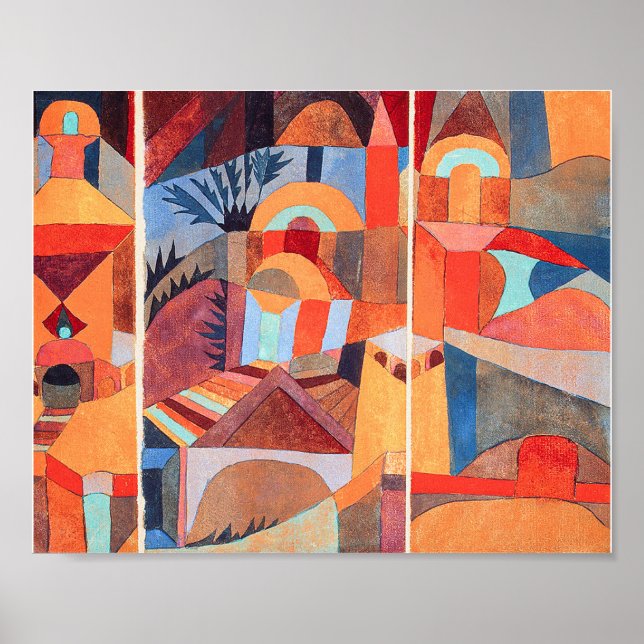 Affiche Temple Gardens (1920) par Paul Klee (Devant)