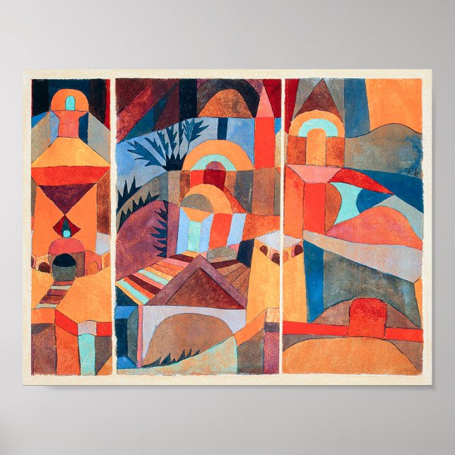Affiche Temple Gardens | Paul Klee | (Devant)