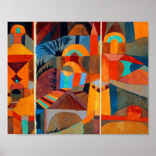 Affiche Temple Gardens : Paul Klee 1920