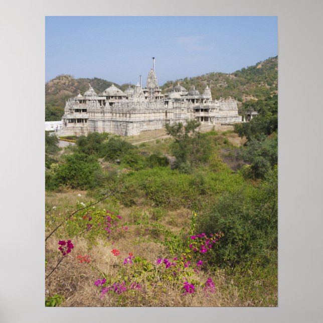 Affiche Temple jaïn de Ranakpur, Ranakpur, Rajasthan, Inde (Devant)