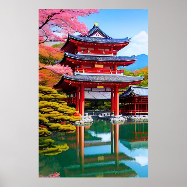 Affiche Temple japonais (Devant)