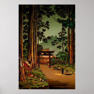 Affiche Temple Nikko Futarasan Tsuchiya Koitsu 1936