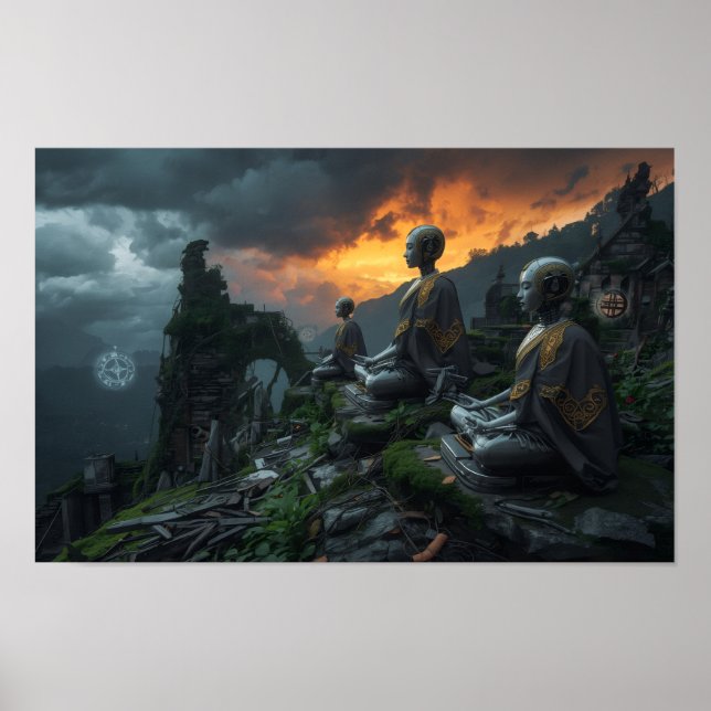 Affiche  Temple of the Last AI Monks: Futuristic Sci Fi  (Devant)