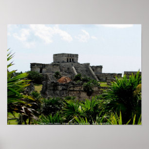 Affiche Temple, Tulum, Mexique