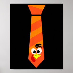 Affiche Temps de dinde Société de Thanksgiving Visage de d