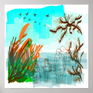 Affiche Temps De Plaisir Avec Grand-Mère Vue Extérieure Co