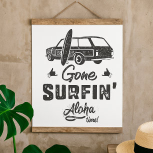 Affiche Temps de surf passé Aloha