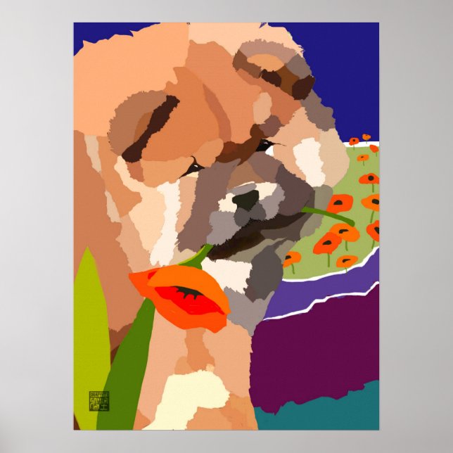 Affiche TEMPS POUR PRINTEMPS heARTdeco Chow (Devant)