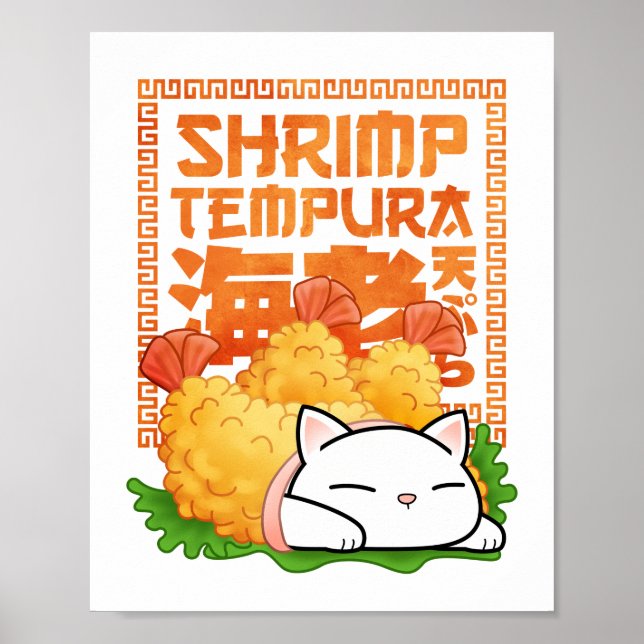 Affiche Tempura de crevettes de chat Chubby (Devant)
