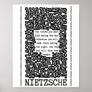 Affiche TEN TRUTHS citation de Nietzsche