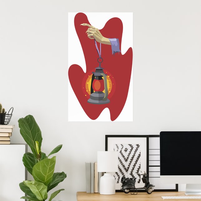 Affiche Tenant Une Lanterne (Créateur téléchargé)