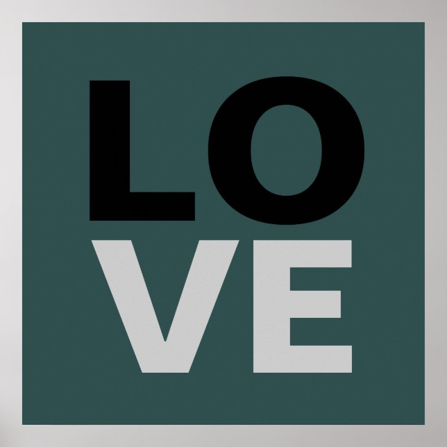 Affiche Tendance Arrière - plan gris ardoise Mariage d'amo (Devant)