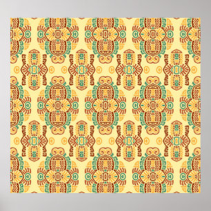 Affiche Tendance ethnique Vintage : Carrelage sans fil boh