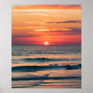 Affiche Tendance moderne Summer Tropical Beach Sunset