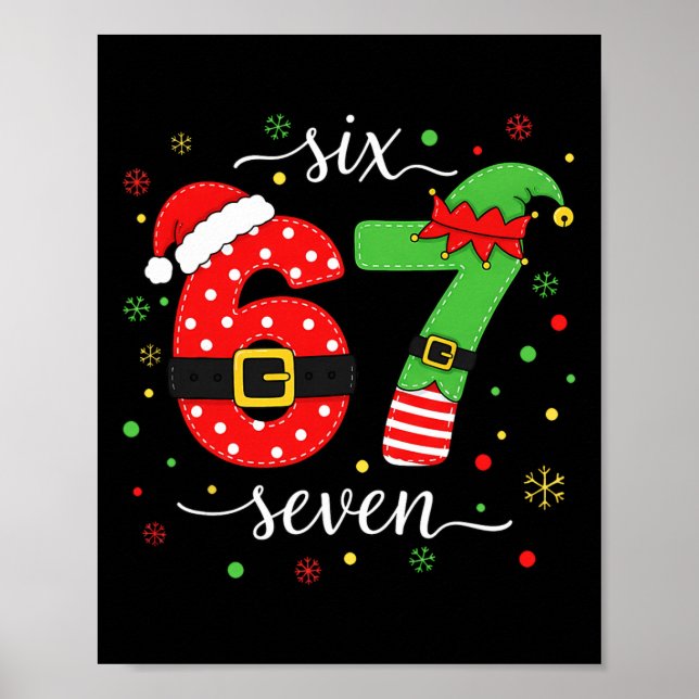 Affiche Tendance Six Sept Mème Noël 67 Xmas Hommes Femmes (Devant)