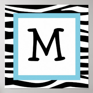 Affiche Tendance Zebra Print Nursery Wall Art Name Print