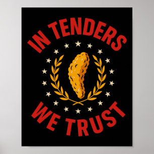Affiche Tendre de poulet drôle Nourriture Humour Mangeur s