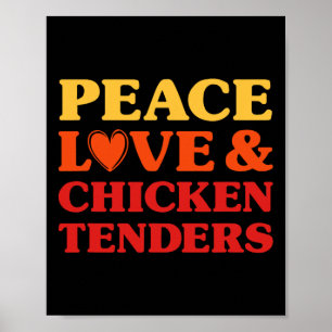 Affiche Tendres de Poulet J'adore Les Tendres de Poulet Dr