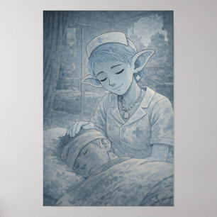 Affiche Tendresse / Infirmière / Hôpital